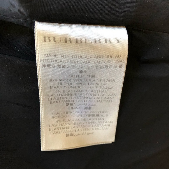 Burberry London Wool Blazer Fitted Black US 8 - Picture 10 of 11